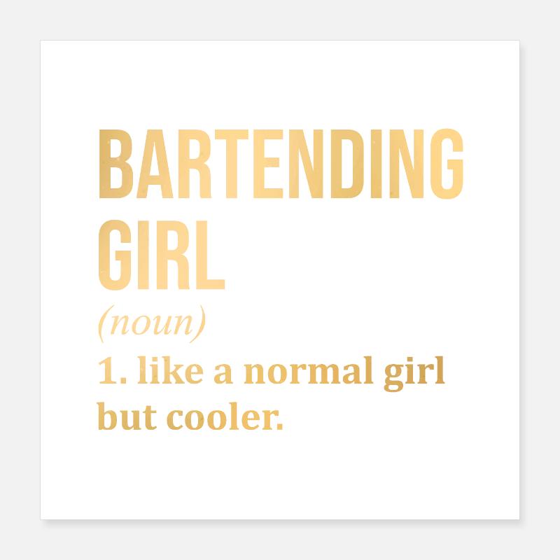 Bartender Poster 16" x 16" (40x40 cm)