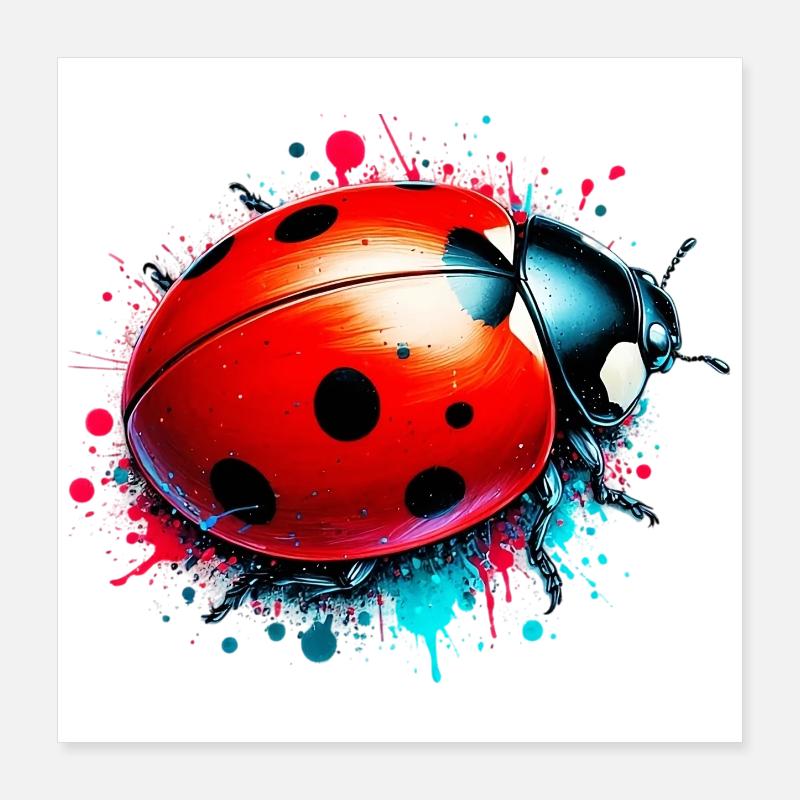 Coccinelle Poster 40 x 40 cm