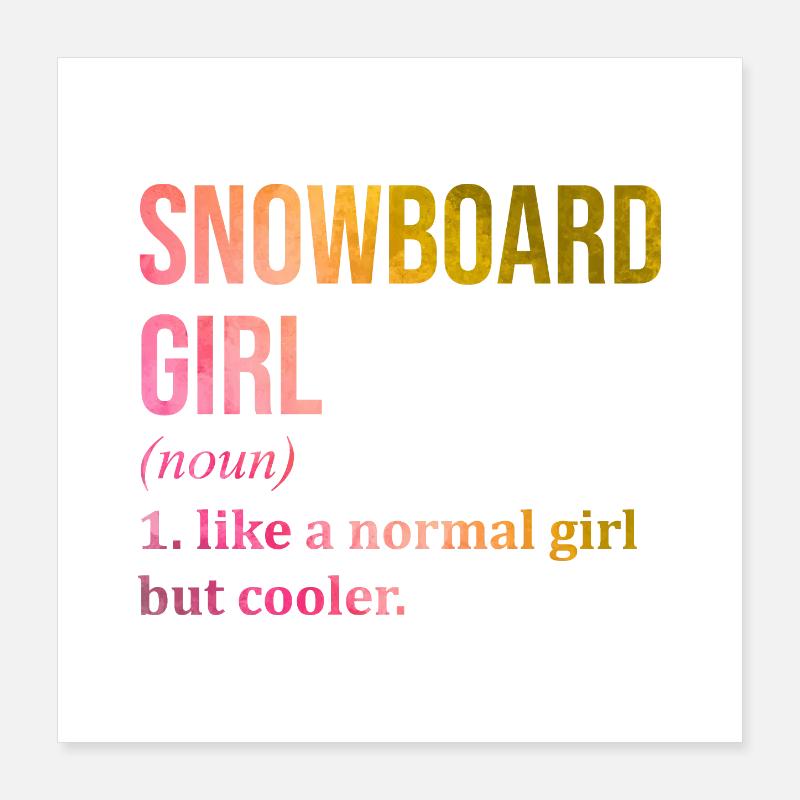 Planche à neige Poster 40 x 40 cm