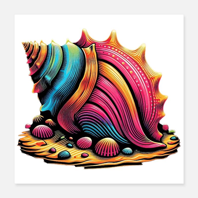 Muschel Poster 40x40 cm