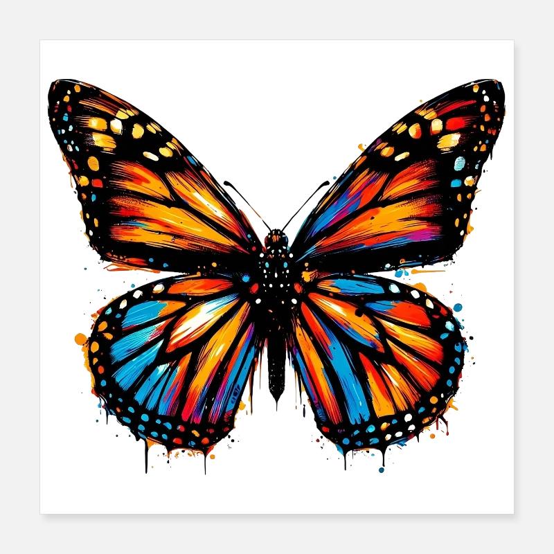 Papillon Poster 40 x 40 cm