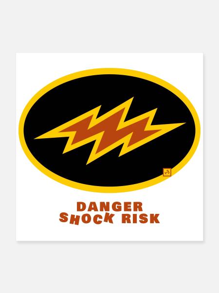 shock risk - Poster 16" x 16" (40x40 cm) - white - Front