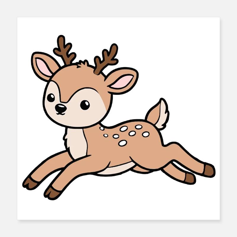 Chevreuil Poster 40 x 40 cm