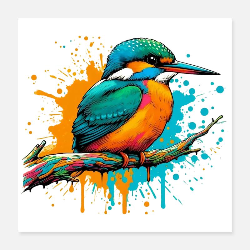 Martin-pêcheur Poster 40 x 40 cm