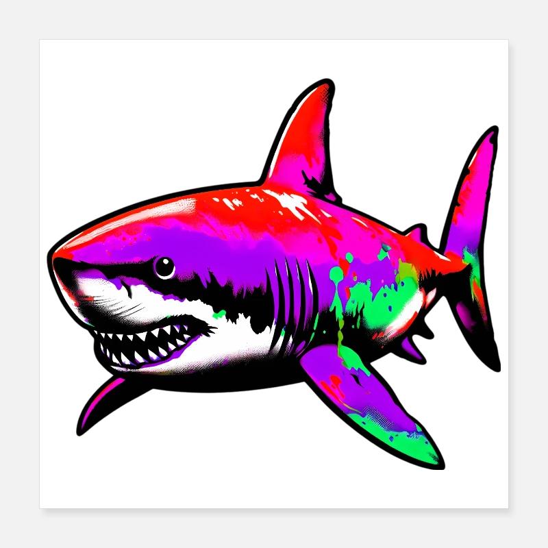 Requin Poster 40 x 40 cm