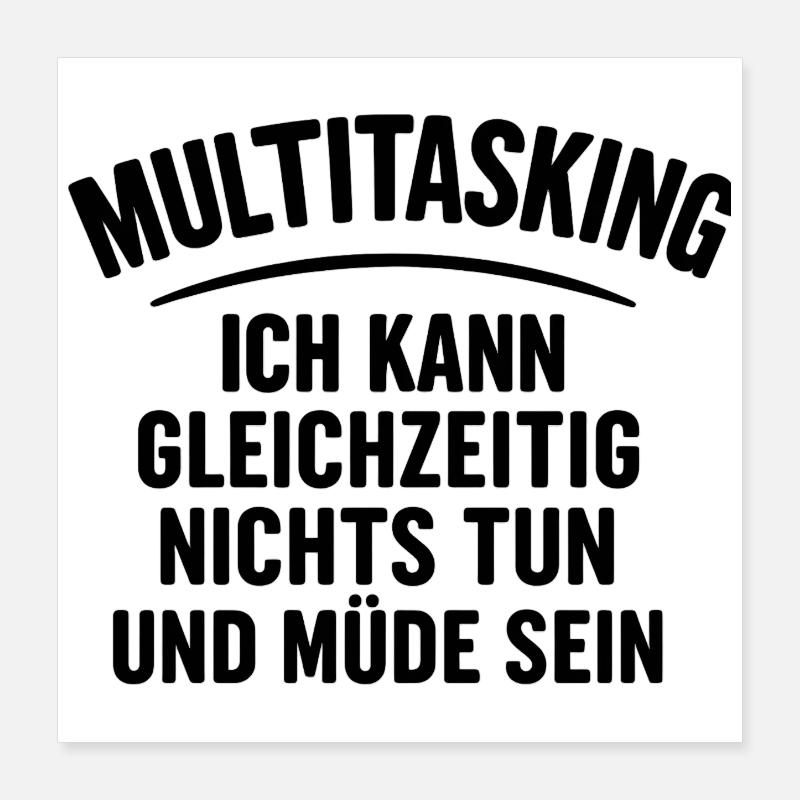 Multitasking Poster 40x40 cm