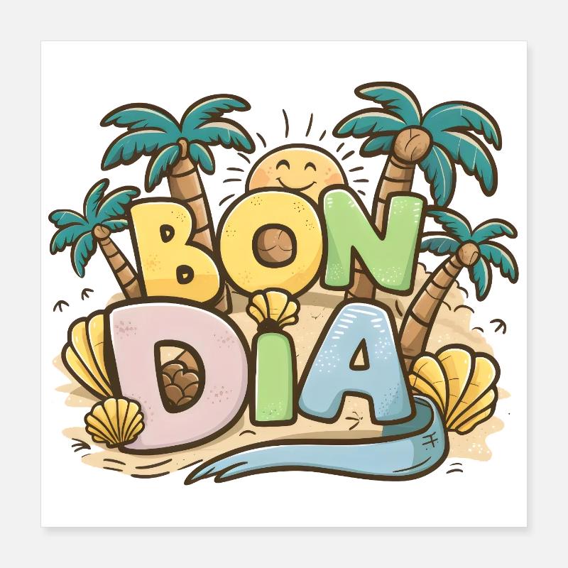 Gift Souvenir Bon Dia Cultural Expression Cata Poster 16" x 16" (40x40 cm)