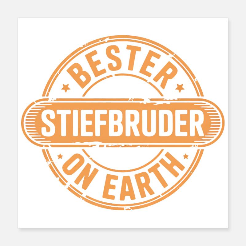 Bester Stiefbruder Poster 40x40 cm