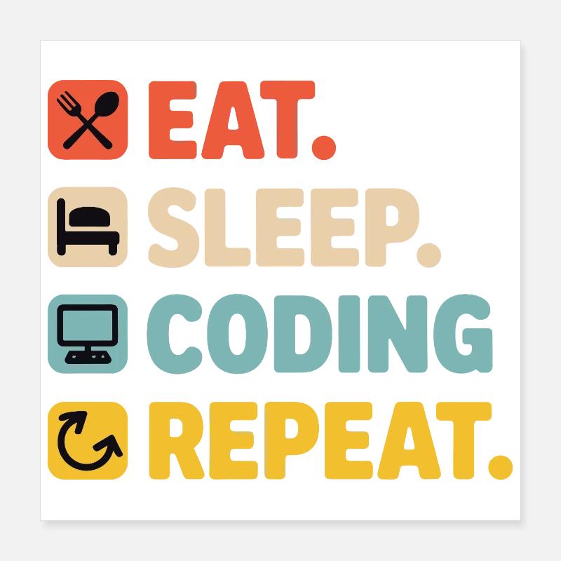 L’humour de la vie du programmeur pour les programmeurs Poster 40 x 40 cm