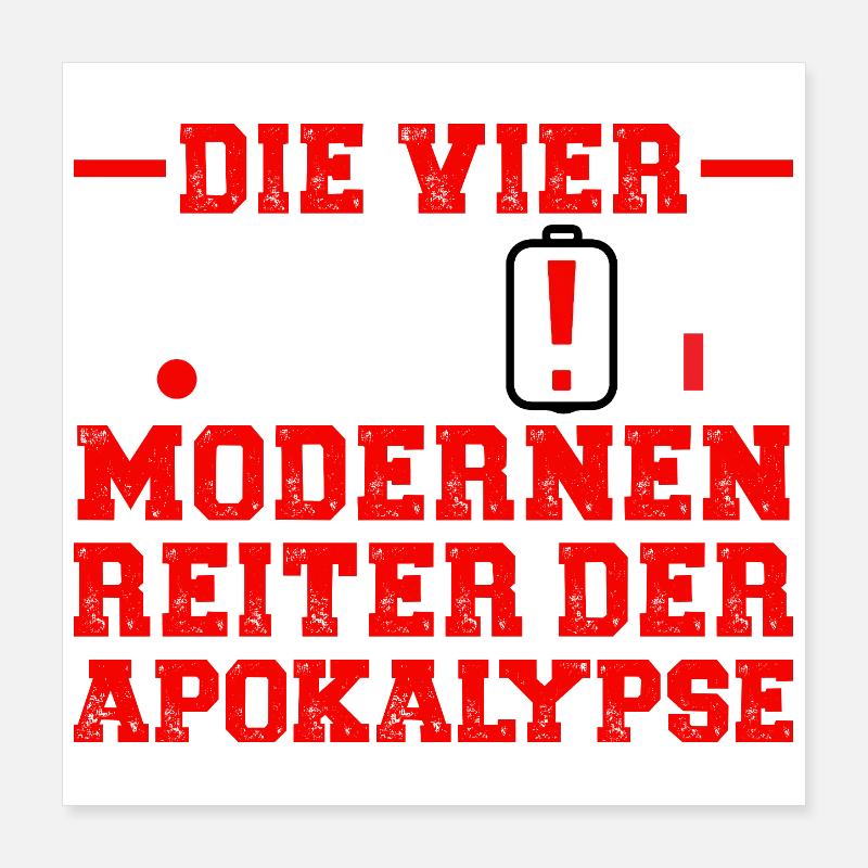 Computer DIE VIER REITER DER MODERNEN APOKALYPSE Poster 40x40 cm