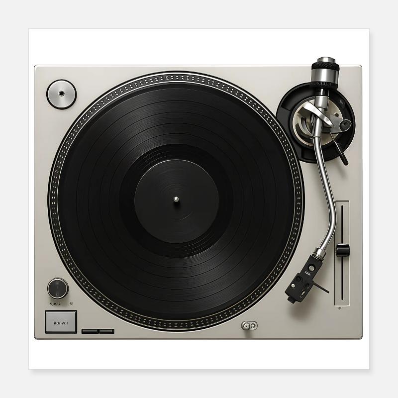 Turntable Gramophone Vinyl Record Game Poster 16" x 16" (40x40 cm)