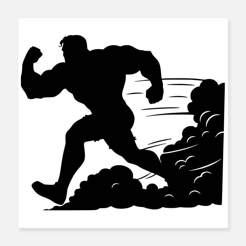 Runner Poster 40x40 cm