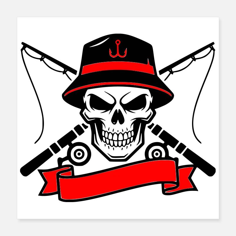 Bannière du blason du Skull Angler Poster 40 x 40 cm