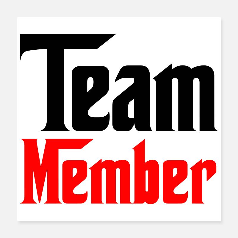 team_member - Poster 40 x 40 cm - blanc