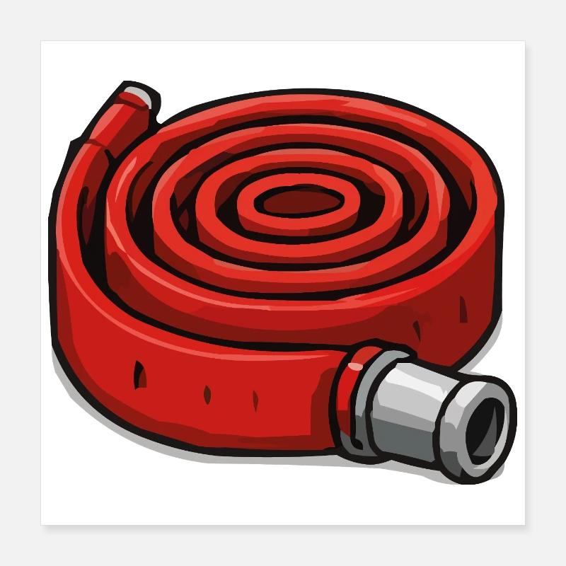 Coiled fire hose Poster 16" x 16" (40x40 cm)