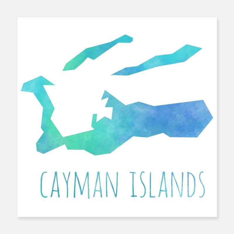 Kaimaninseln Poster 40x40 cm