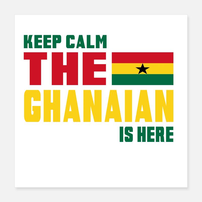 Keep Calm Ghana / Cadeau Mali drapeau national Poster 40 x 40 cm