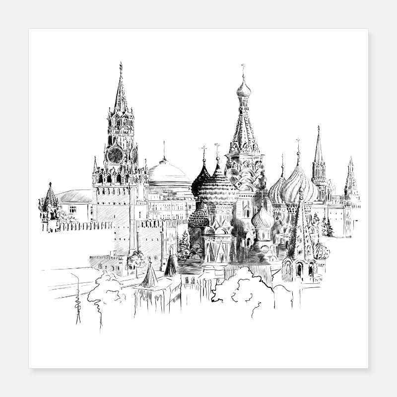 Moscou Poster 40 x 40 cm