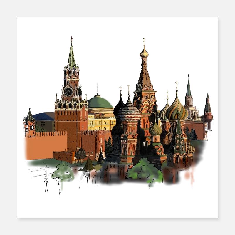 Moscow Poster 16" x 16" (40x40 cm)