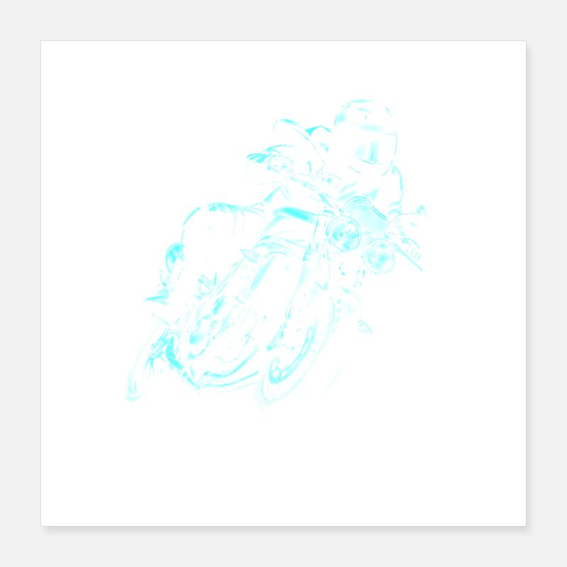 motorcycle Poster 16" x 16" (40x40 cm)