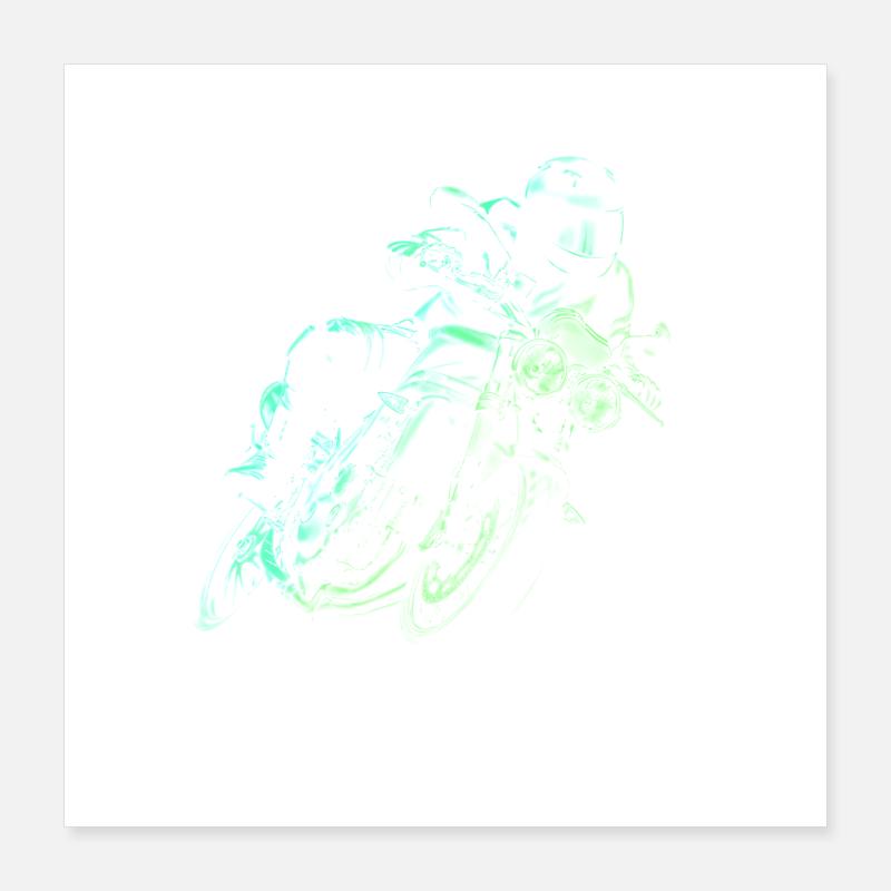 motorrad Poster 40x40 cm