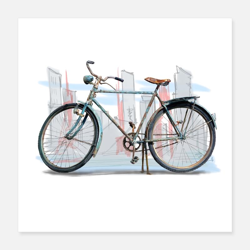 Fahrrad retro Poster 40x40 cm