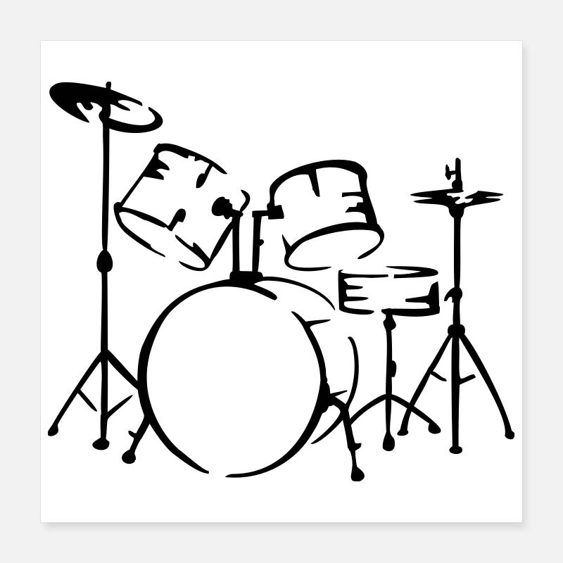 drummer schlagzeug musiker Poster 40x40 cm