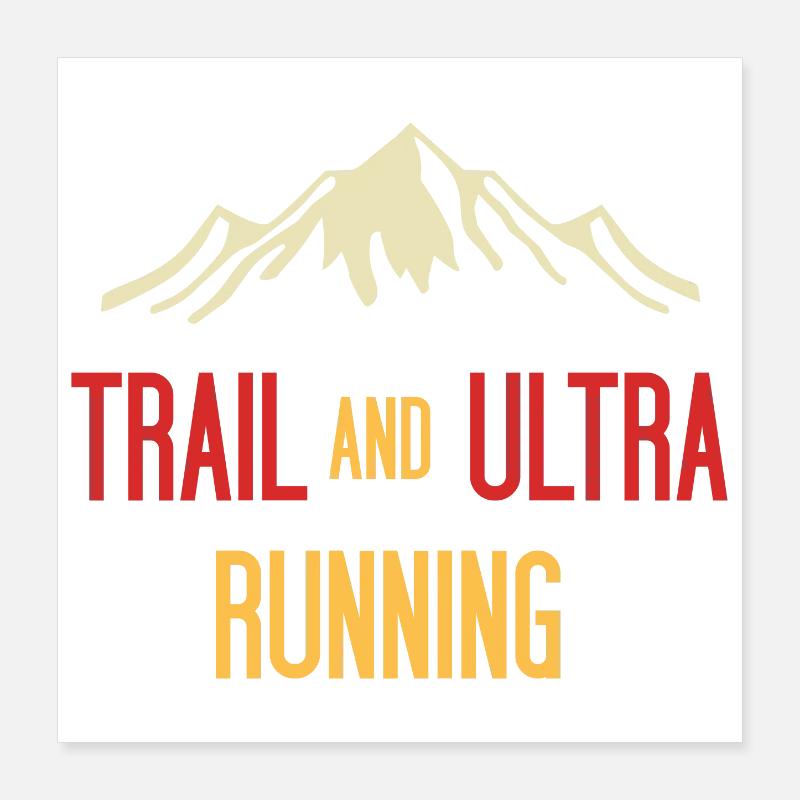Trail et Ultra Running Poster 40 x 40 cm