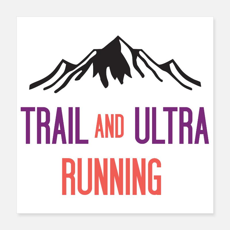 Trail et Ultra Running Poster 40 x 40 cm