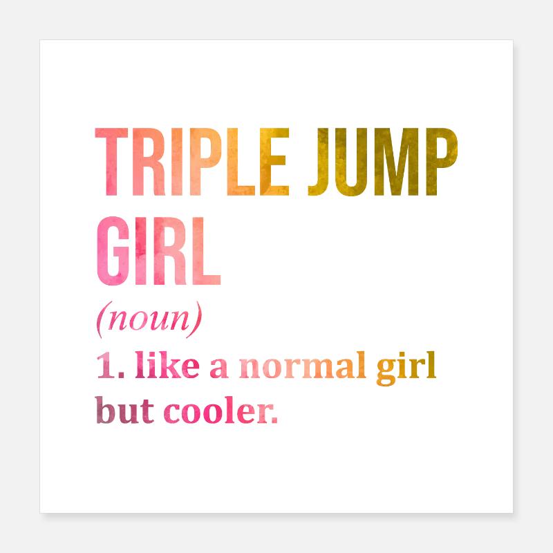 Triple Jump Poster 16" x 16" (40x40 cm)