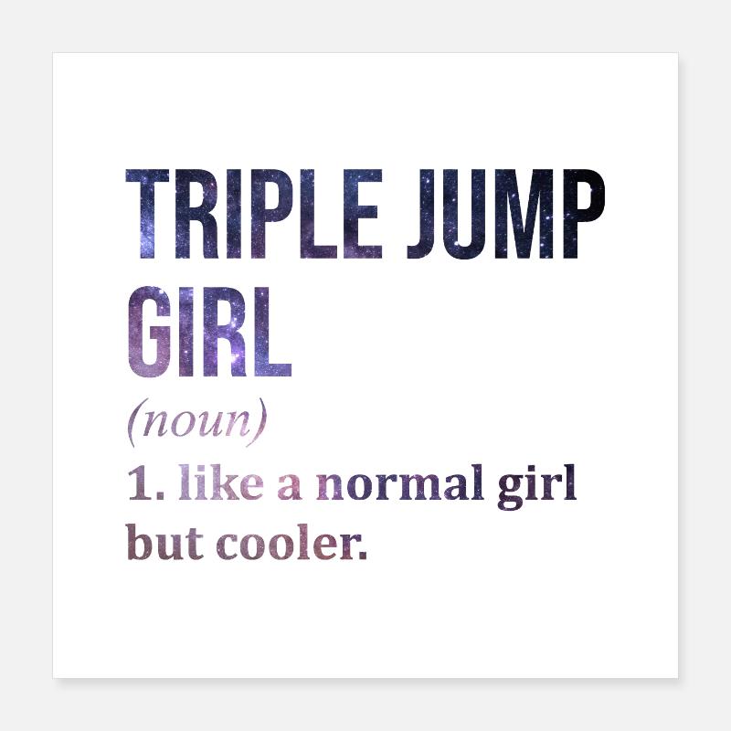 triple saut Poster 40 x 40 cm
