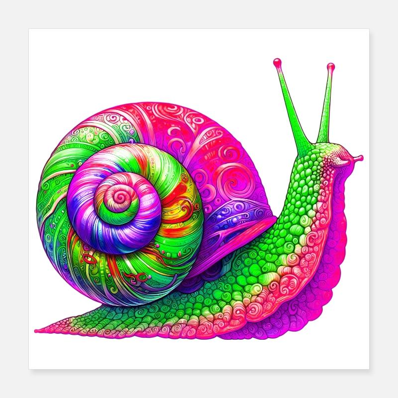 Snail Poster 16" x 16" (40x40 cm)