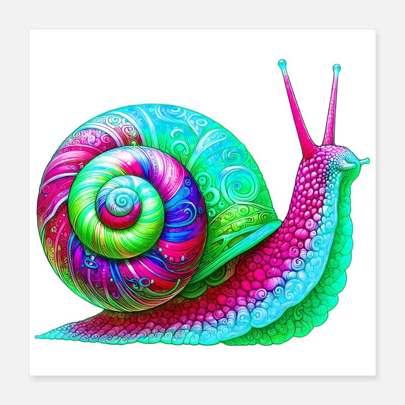 Snail Poster 16" x 16" (40x40 cm)