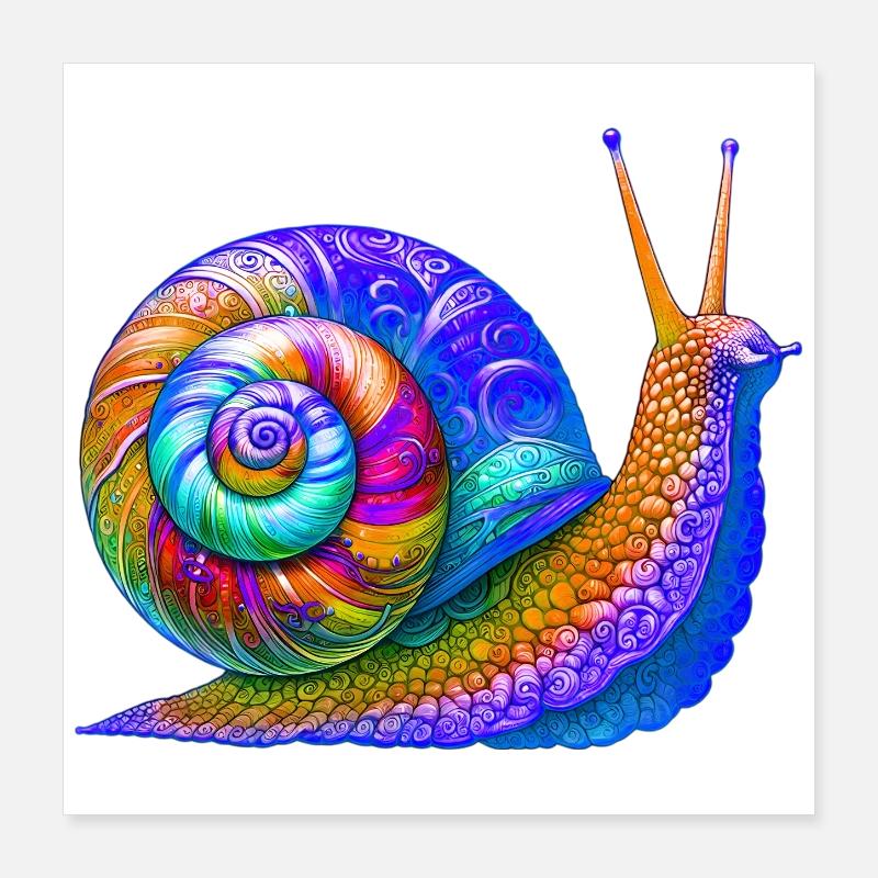 Escargot Poster 40 x 40 cm