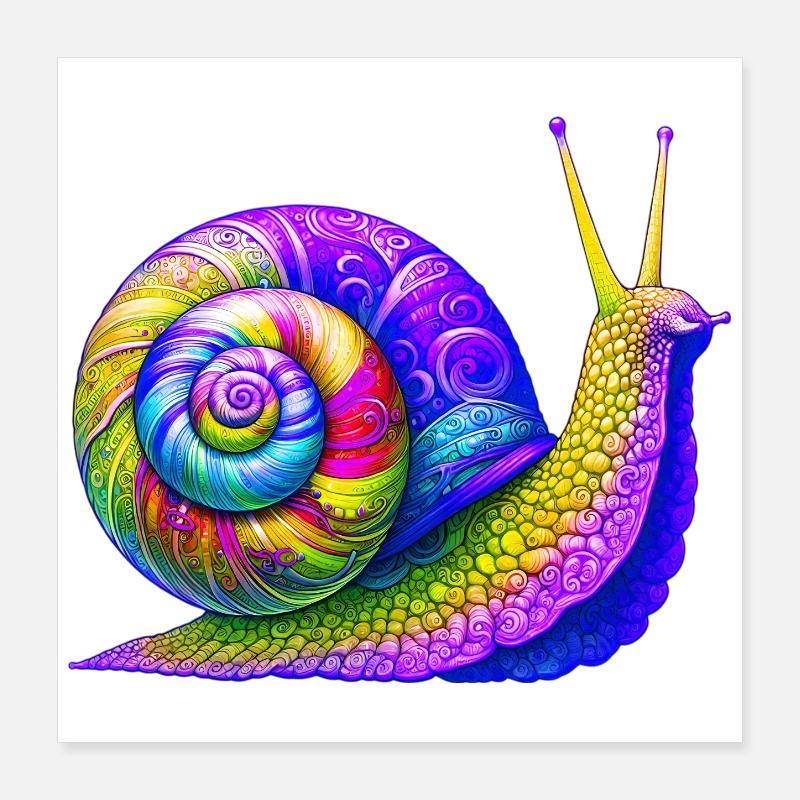 Schnecke Poster 40x40 cm