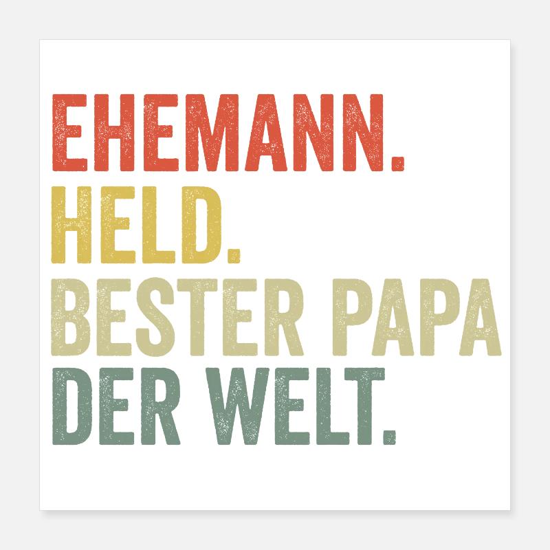Bester Papa der Welt Poster 40x40 cm