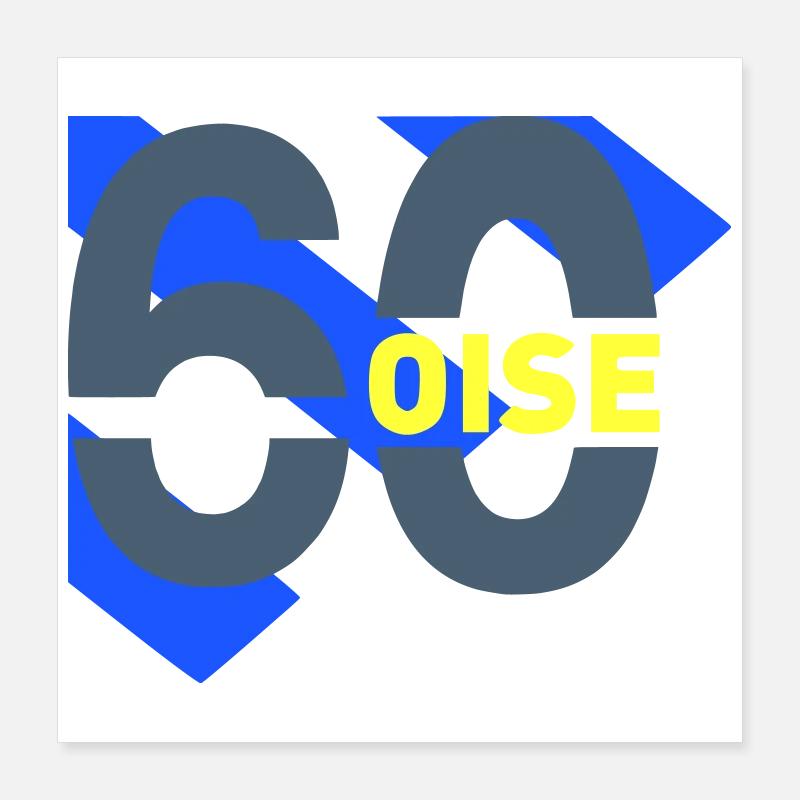 Logo der Oise 60 Poster 40x40 cm