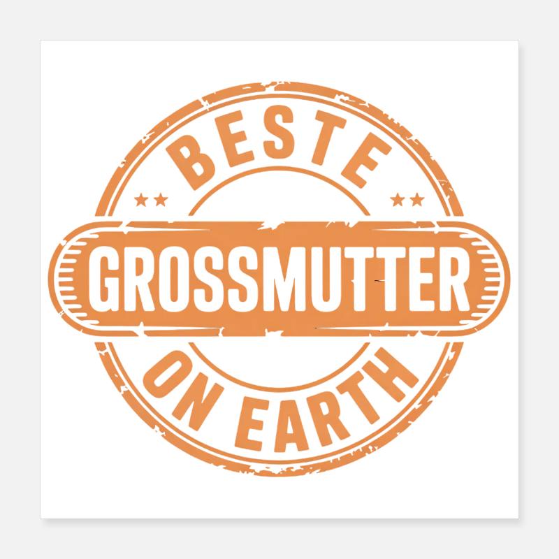 Beste Grossmutter Geschenk Oma Poster 40x40 cm