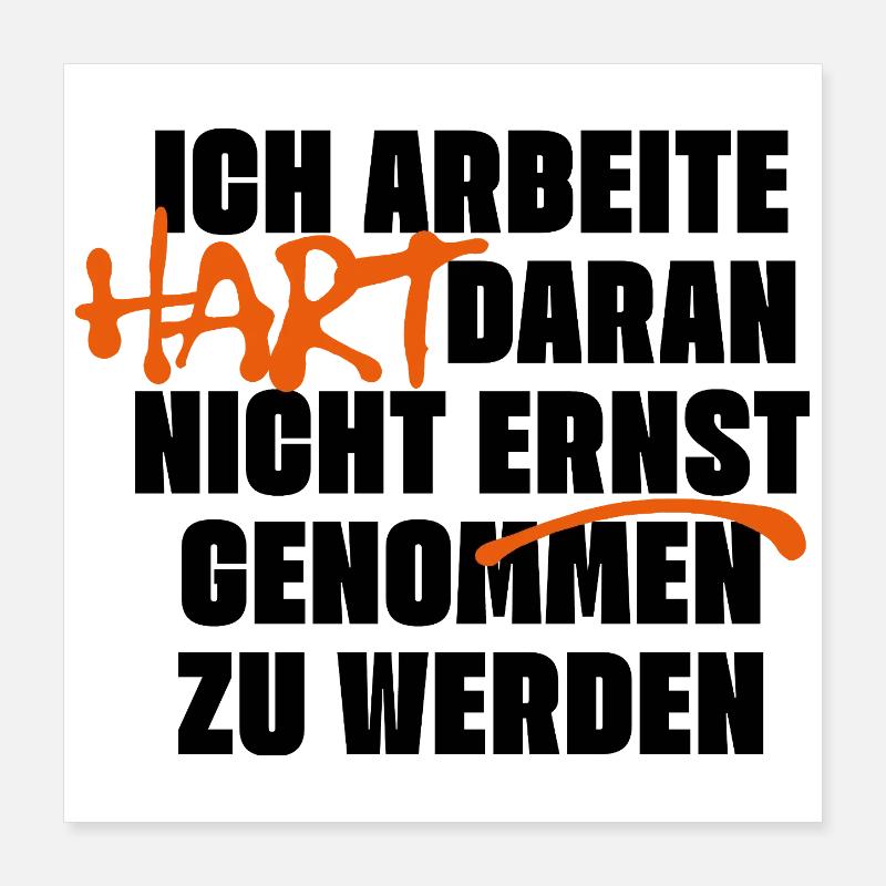 Nicht ernst genommen werden Poster 40x40 cm