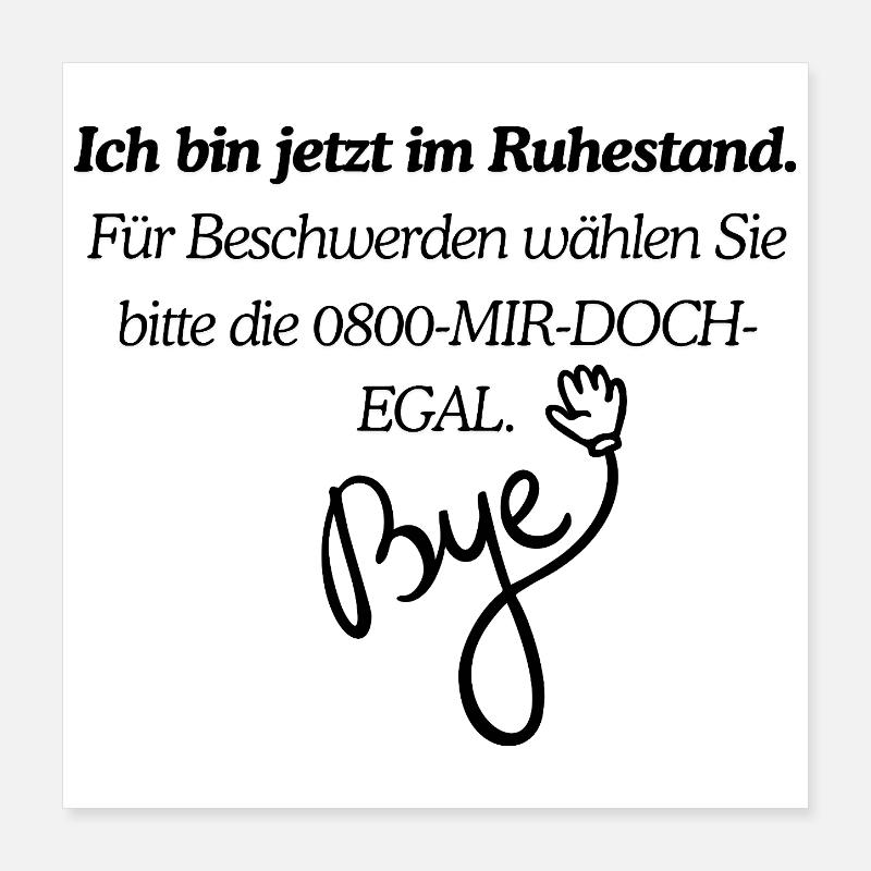 Conception de la retraite Poster 40 x 40 cm