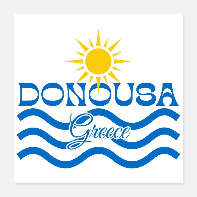 Donousa, Grèce Vagues de Soleil Poster 40 x 40 cm