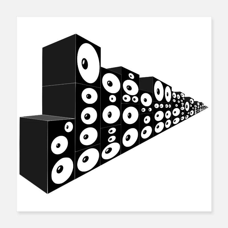 Unendliche Klangwand Poster 40x40 cm