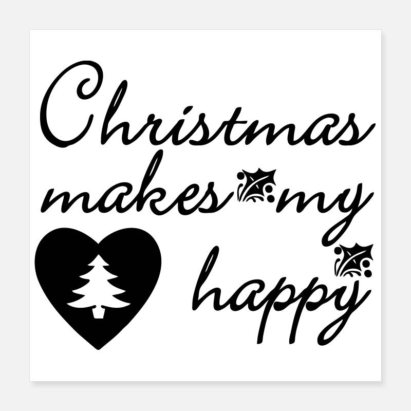 Weihnachten Christmas Spruch Geschenk Poster 16" x 16" (40x40 cm)