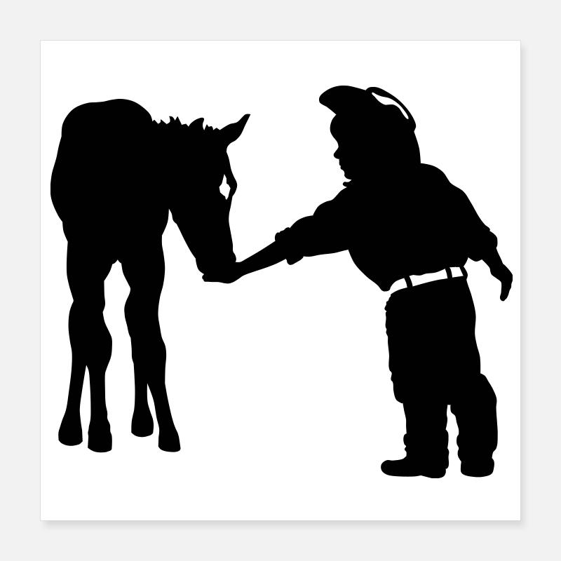 Cowboy Poster 40 x 40 cm