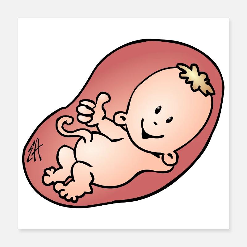 Enceinte - grossesse Poster 40 x 40 cm