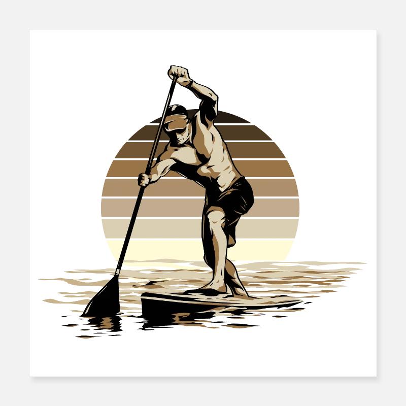 Standup Paddleboarding - SUP Poster 40x40 cm
