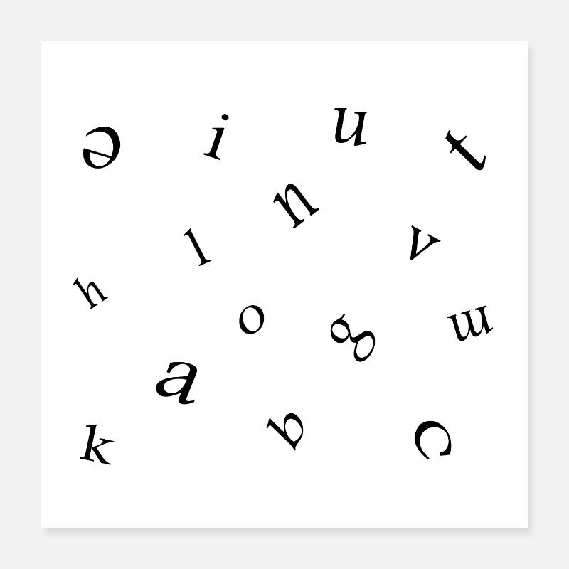 Buchstaben Poster 40x40 cm