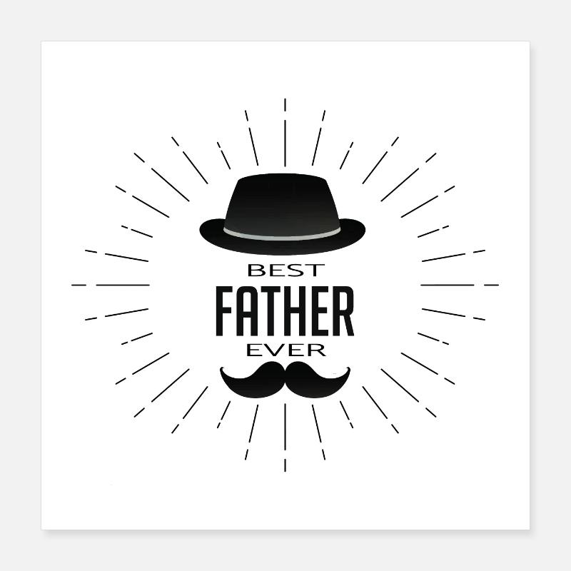 Meilleur père de tous les temps Poster 40 x 40 cm