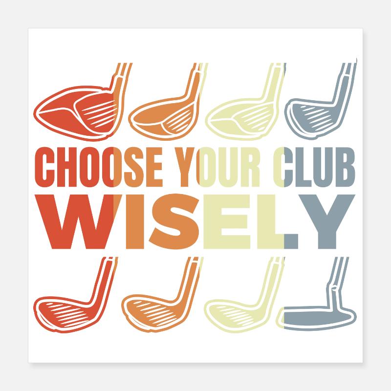 Drôle de blague de golf Poster 40 x 40 cm