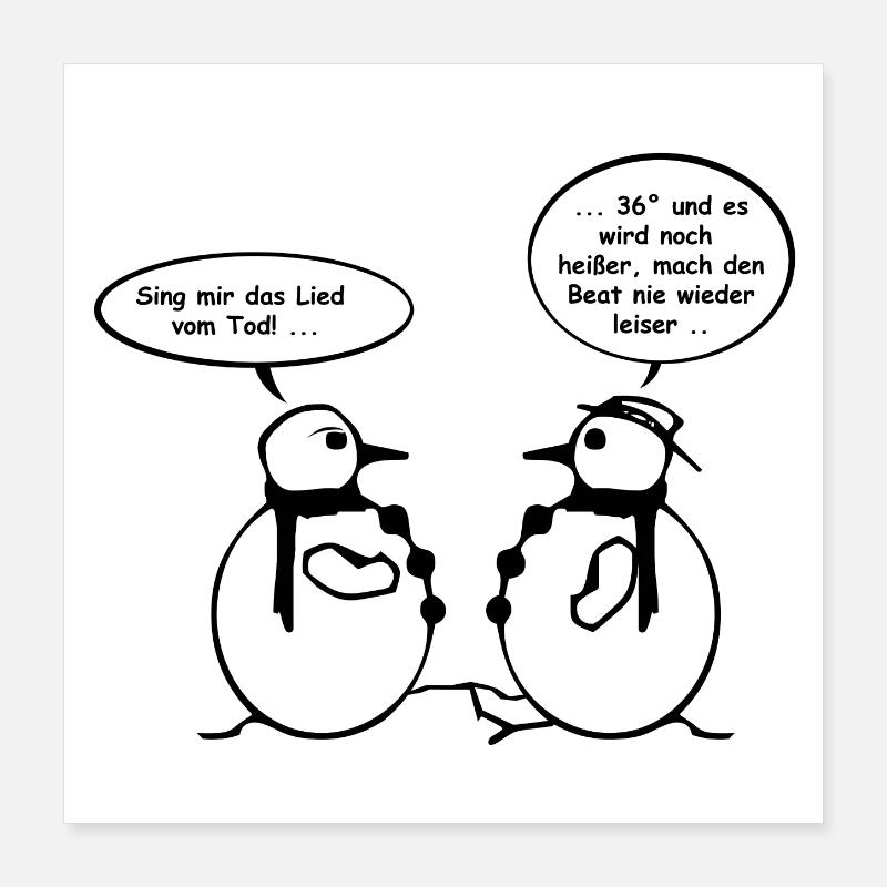 Snowman Joke 02 Poster 16" x 16" (40x40 cm)